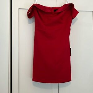 NTW Lulus Red XS Off-the-Shoulder Mini Dress